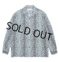 WACKO MARIA/LEOPARD OPEN COLLAR SHIRT（BLUE）［レオパードオープンカラーシャツ-23秋冬］
