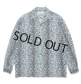 WACKO MARIA/LEOPARD OPEN COLLAR SHIRT（BLUE）［レオパードオープンカラーシャツ-23秋冬］