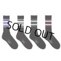 WACKO MARIA/STRIPED JACQUARD SOCKS（各色）［ストライプジャガードソックス-23秋冬］