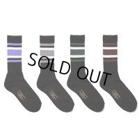 WACKO MARIA/STRIPED JACQUARD SOCKS（各色）［ストライプジャガードソックス-23秋冬］