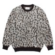 画像1: WACKO MARIA/LEOPARD MOHAIR KNIT JACQUARD SWEATER（WHITE）［レオパードモヘアセーター-23秋冬］ (1)