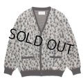 WACKO MARIA/LEOPARD MOHAIR KNIT JACQUARD CARDIGAN（WHITE）［レオパードモヘアカーディガン-23秋冬］