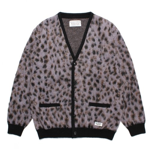 他の写真1: WACKO MARIA/LEOPARD MOHAIR KNIT JACQUARD CARDIGAN（PURPLE）［レオパードモヘアカーディガン-23秋冬］
