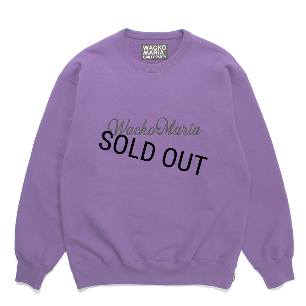 画像1: WACKO MARIA/HEAVY WEIGHT CREW NECK SWEAT SHIRT（PURPLE）［クルーネックスウェット-23秋冬］ (1)