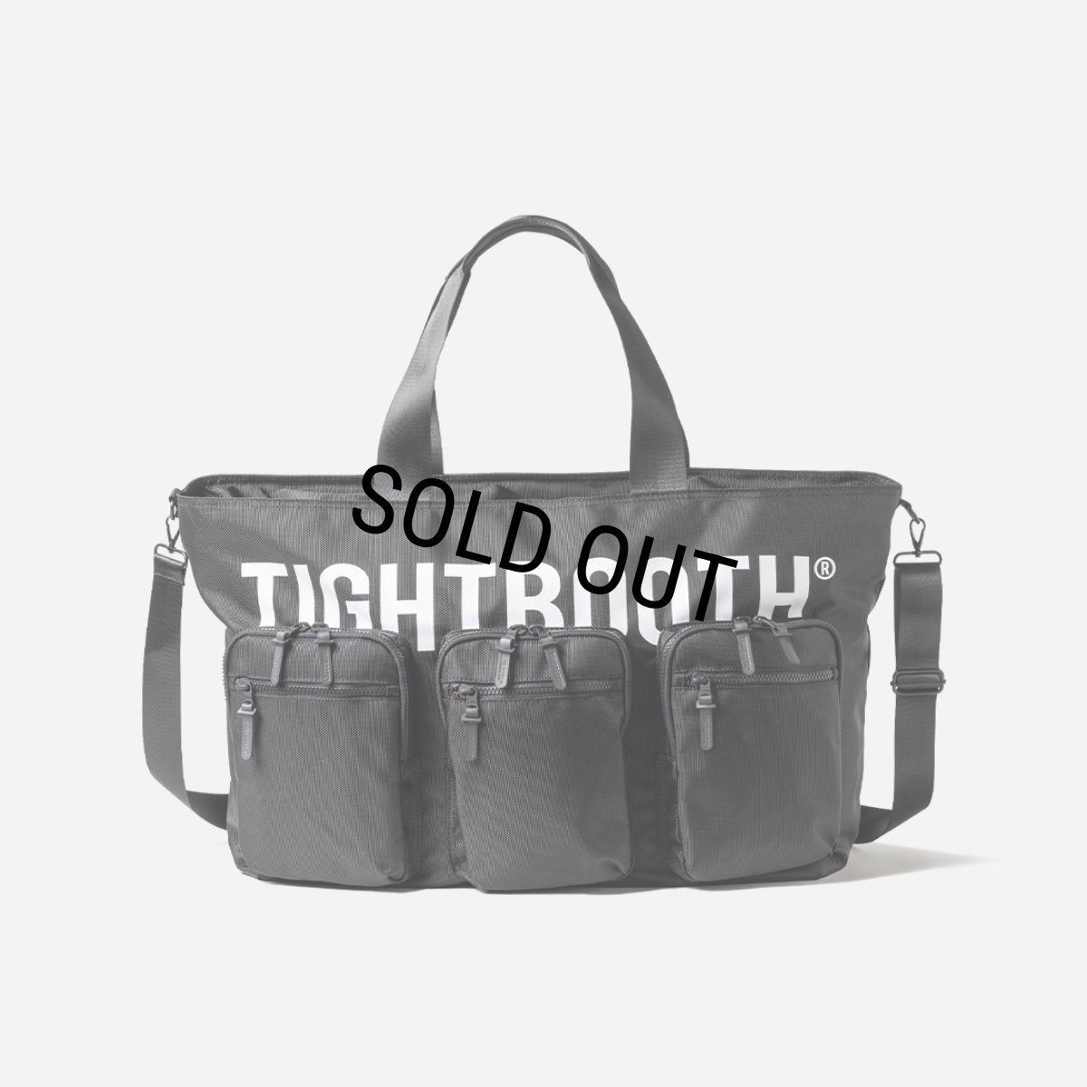 画像1: TIGHTBOOTH/TRIPLE POCKET BIG TOTE（Black） 【20%OFF】［ビッグトート-23秋冬］ (1)