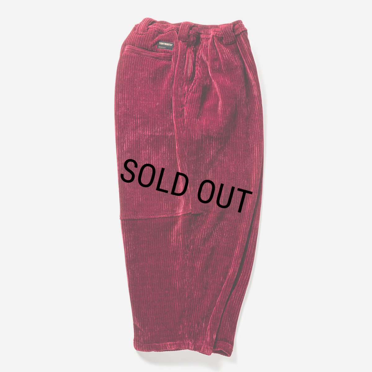 画像2: TIGHTBOOTH/KNIT CORD BALLOON PANTS（Wine）［コーデュロイバルーンパンツ-23秋冬］ (2)