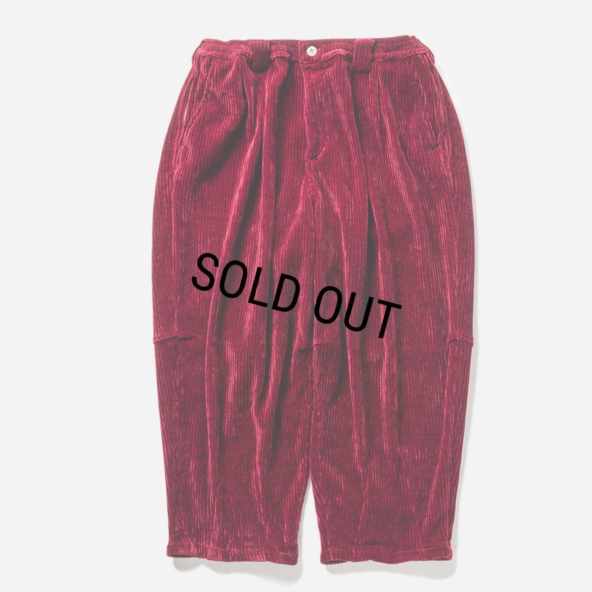 画像1: TIGHTBOOTH/KNIT CORD BALLOON PANTS（Wine）［コーデュロイバルーンパンツ-23秋冬］ (1)