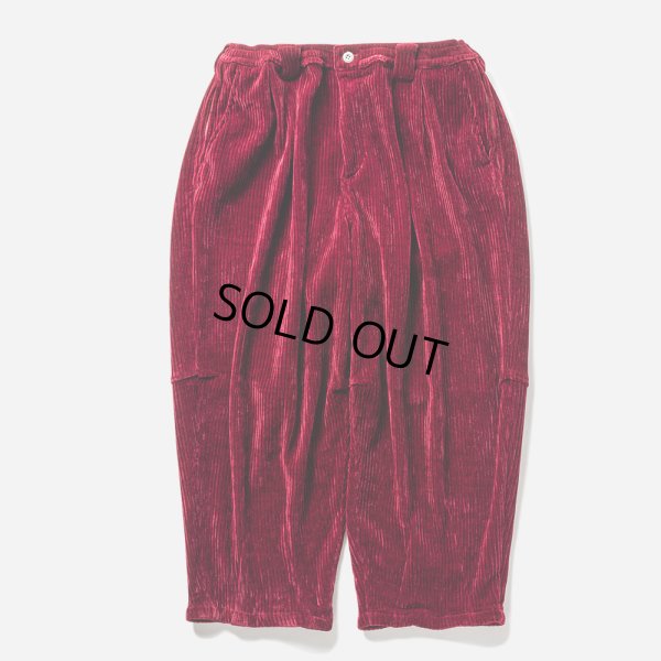 画像1: TIGHTBOOTH/KNIT CORD BALLOON PANTS（Wine）［コーデュロイバルーンパンツ-23秋冬］