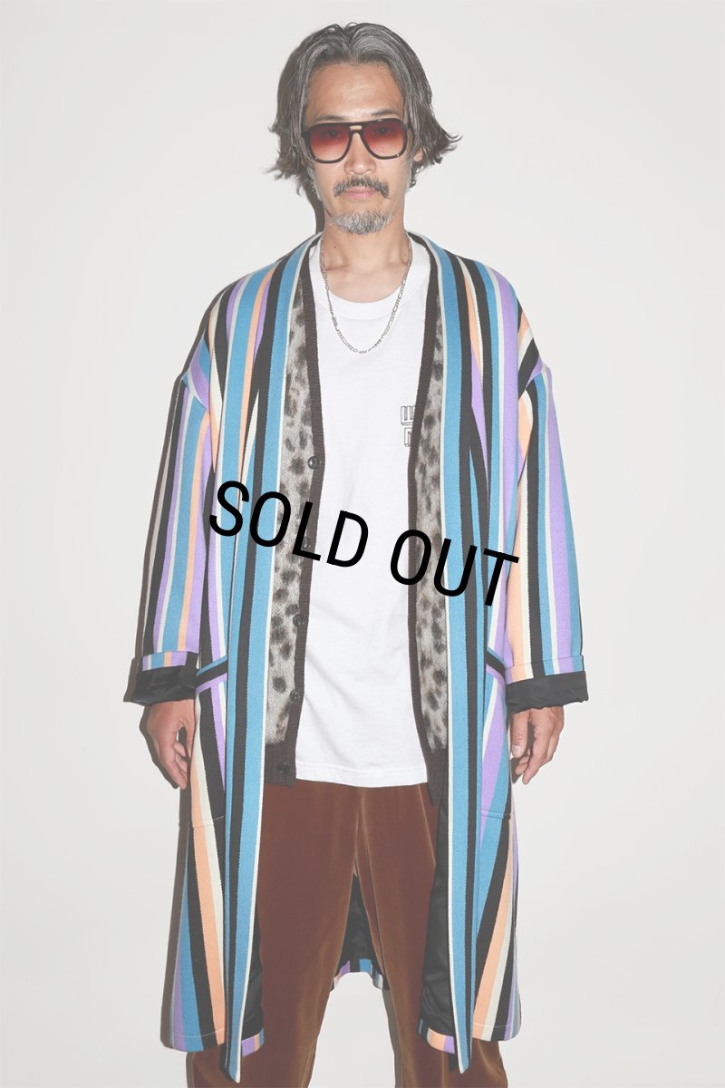 画像2: WACKO MARIA/LEOPARD MOHAIR KNIT JACQUARD CARDIGAN（WHITE）［レオパードモヘアカーディガン-23秋冬］ (2)