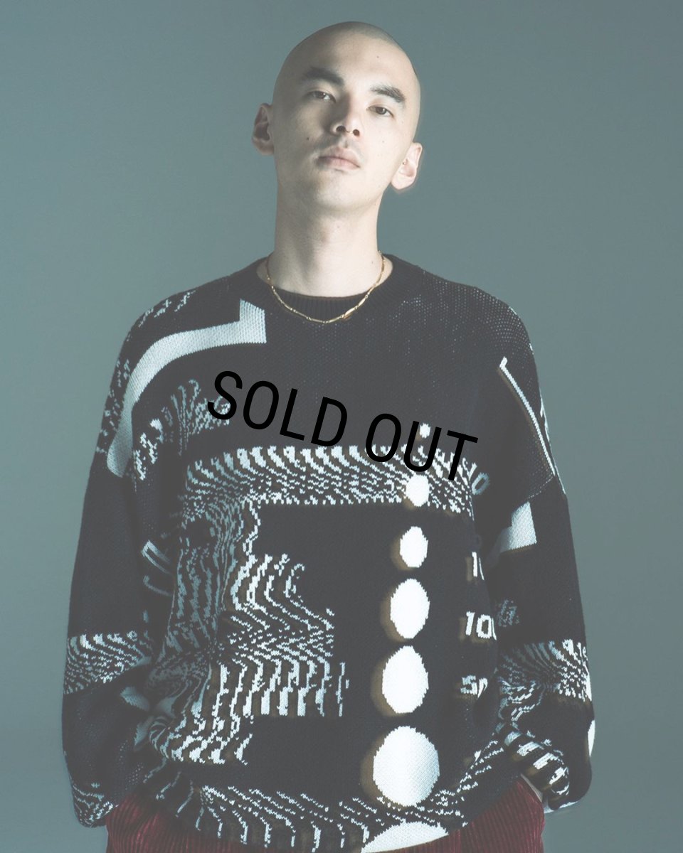 画像6: TIGHTBOOTH/COVID-19 KNIT SWEATER（Black） 【30%OFF】［ニットセーター-23秋冬］ (6)