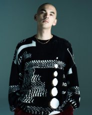 画像6: TIGHTBOOTH/COVID-19 KNIT SWEATER（Black） 【30%OFF】［ニットセーター-23秋冬］ (6)