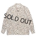 WACKO MARIA/LEOPARD OPEN COLLAR SHIRT（WHITE）［レオパードオープンカラーシャツ-23秋冬］