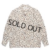 WACKO MARIA/LEOPARD OPEN COLLAR SHIRT（WHITE）［レオパードオープンカラーシャツ-23秋冬］