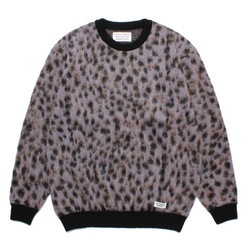 他の写真1: WACKO MARIA/LEOPARD MOHAIR KNIT JACQUARD SWEATER（PURPLE）［レオパードモヘアセーター-23秋冬］