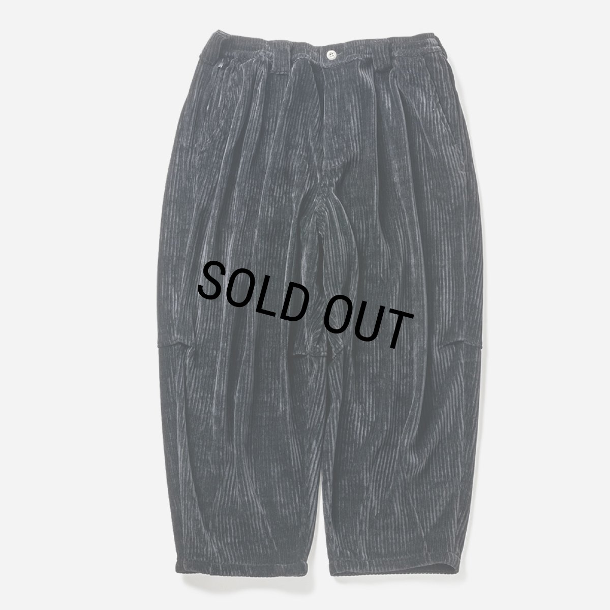 画像1: TIGHTBOOTH/KNIT CORD BALLOON PANTS（Black）［コーデュロイバルーンパンツ-23秋冬］ (1)