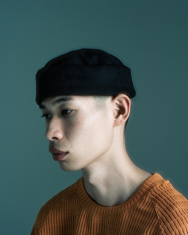 画像3: TIGHTBOOTH/SUEDE ROLL CAP（Black）［ロールキャップ-23秋冬］
