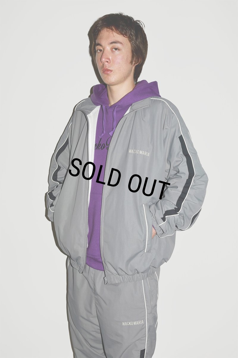 画像2: WACKO MARIA/HEAVY WEIGHT PULL OVER HOODED SWEAT SHIRT（PURPLE）［プルオーバーパーカー-23秋冬］ (2)