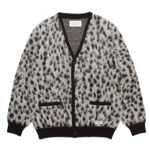 他の写真1: WACKO MARIA/LEOPARD MOHAIR KNIT JACQUARD CARDIGAN（WHITE）［レオパードモヘアカーディガン-23秋冬］