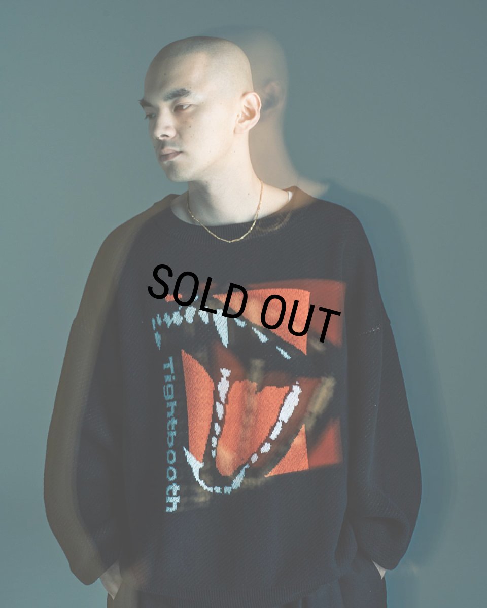 画像2: TIGHTBOOTH/BITE KNIT SWEATER（Black）［ニットセーター-23秋冬］ (2)