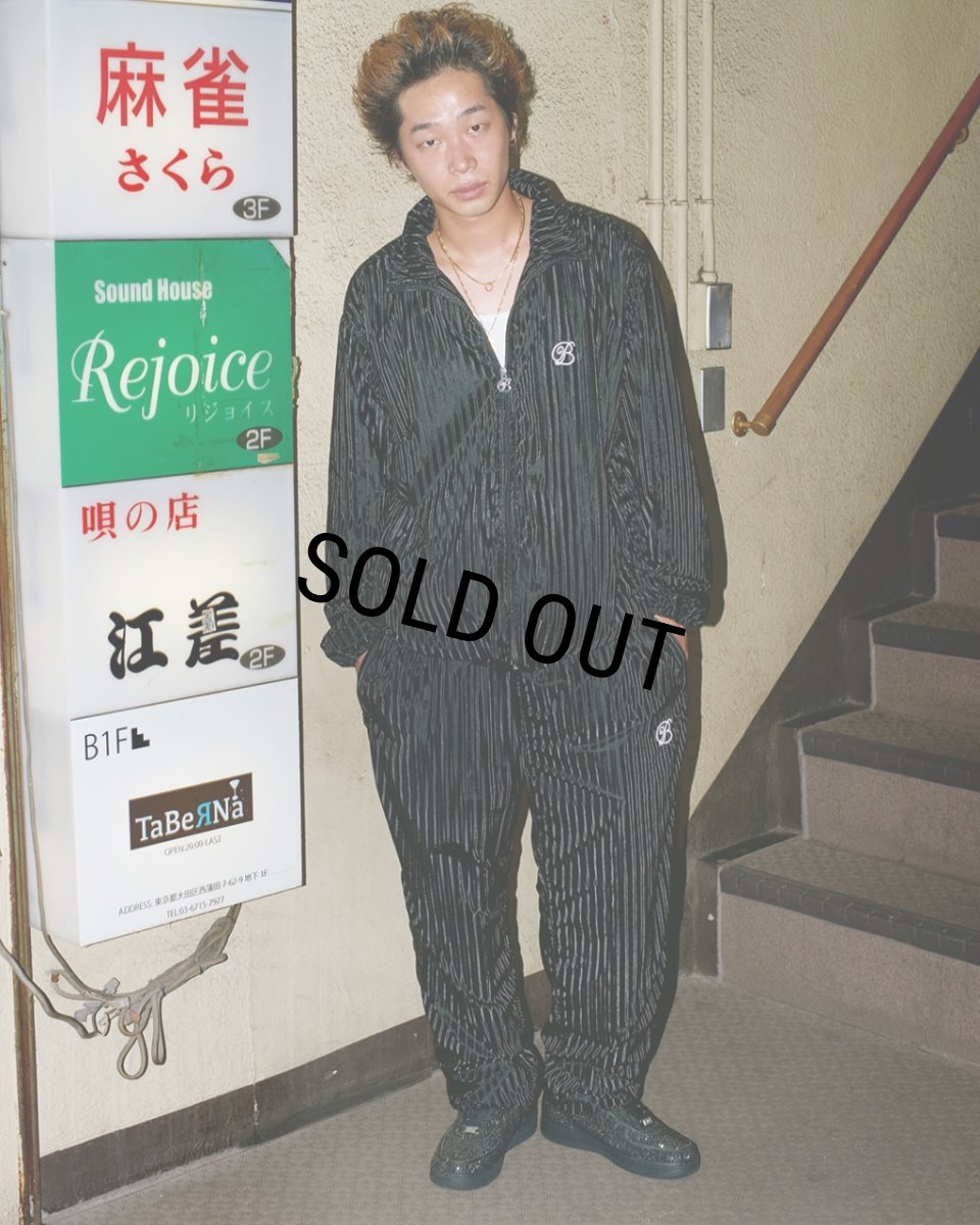 画像3: BlackEyePatch/B EMBLEM SHEEN TRACK JACKET(BLACK) (3)