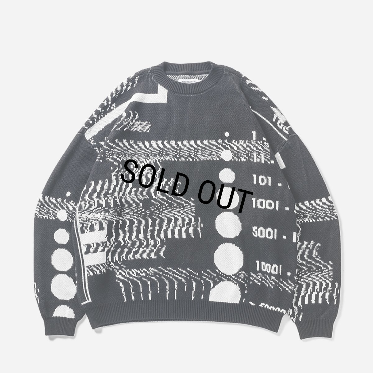 画像1: TIGHTBOOTH/COVID-19 KNIT SWEATER（Black） 【30%OFF】［ニットセーター-23秋冬］ (1)