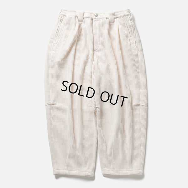 画像1: TIGHTBOOTH/KNIT CORD BALLOON PANTS（White）［コーデュロイバルーンパンツ-23秋冬］