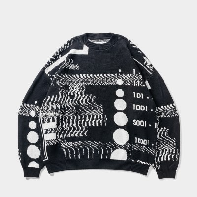 画像1: TIGHTBOOTH/COVID-19 KNIT SWEATER（Black） 【30%OFF】［ニットセーター-23秋冬］