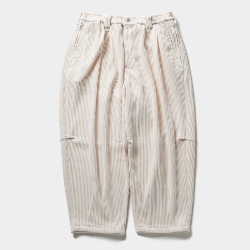 画像1: TIGHTBOOTH/KNIT CORD BALLOON PANTS（White）［コーデュロイバルーンパンツ-23秋冬］