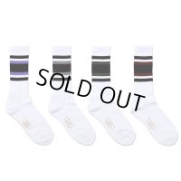 WACKO MARIA/STRIPED JACQUARD SOCKS（各色）［ストライプジャガードソックス-23秋冬］