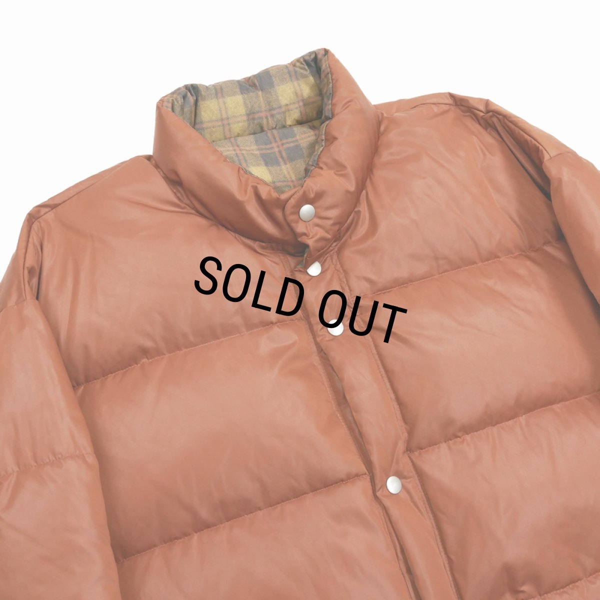 画像4: 【40%OFF】DAIRIKU/Check Nylon Reversible Down Jacket（Brown）［リバーシブルダウンJKT-23秋冬］ (4)