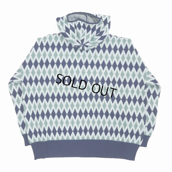 画像2: DAIRIKU/Face Cover Knit Pullover（Blue & Navy） 【30%OFF】［フェイスカバーニットプルオーバー-23秋冬］