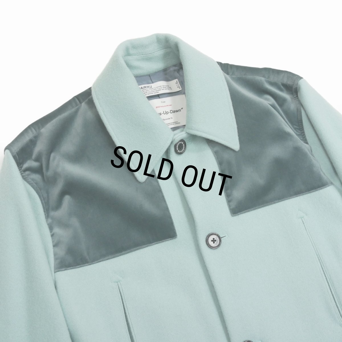 画像4: 【40%OFF】DAIRIKU/Velvet&Melton Oversized Donkey Jacket（Youth Blue）［オーバーサイズドンキーJKT-23秋冬］ (4)