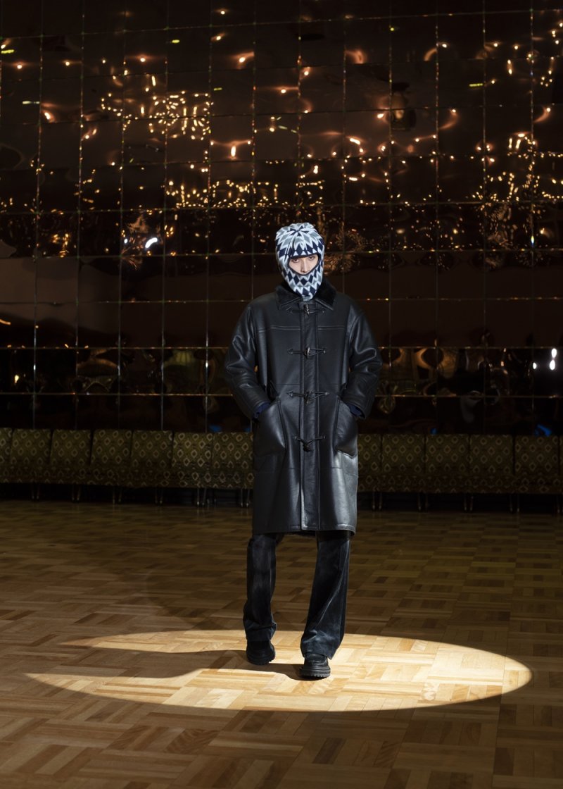 画像3: DAIRIKU/Face Cover Knit Pullover（Blue & Navy） 【30%OFF】［フェイスカバーニットプルオーバー-23秋冬］