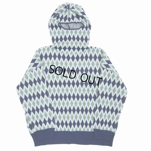 画像1: DAIRIKU/Face Cover Knit Pullover（Blue & Navy） 【30%OFF】［フェイスカバーニットプルオーバー-23秋冬］