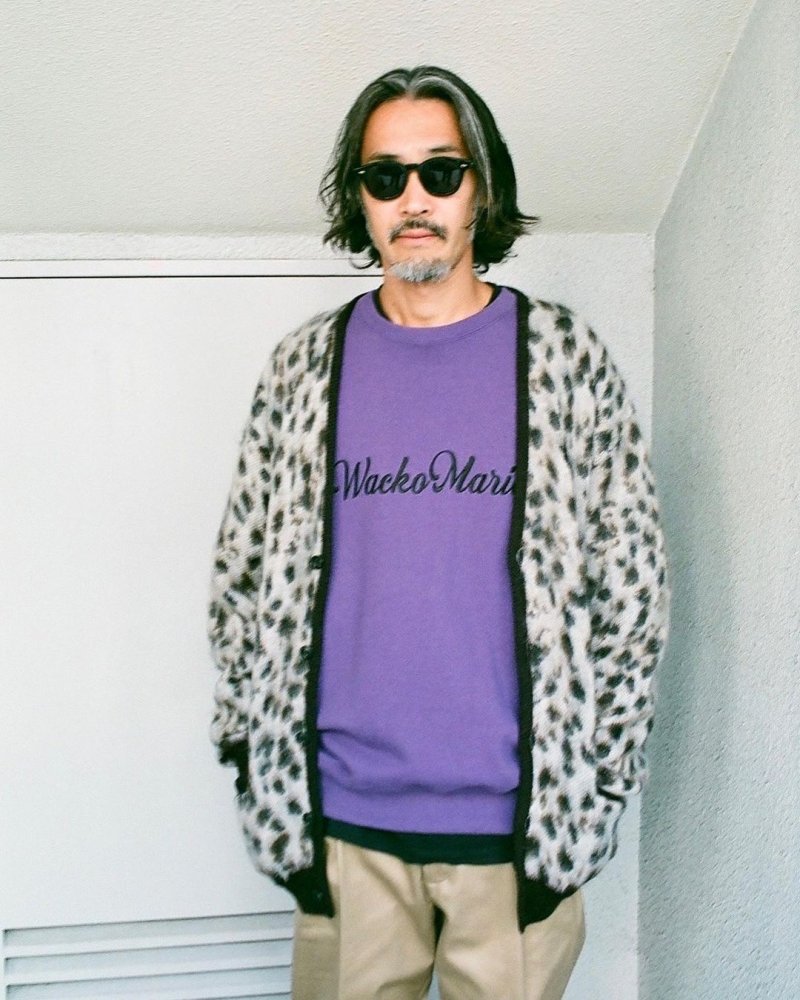 画像2: WACKO MARIA/HEAVY WEIGHT CREW NECK SWEAT SHIRT（PURPLE）［クルーネックスウェット-23秋冬］