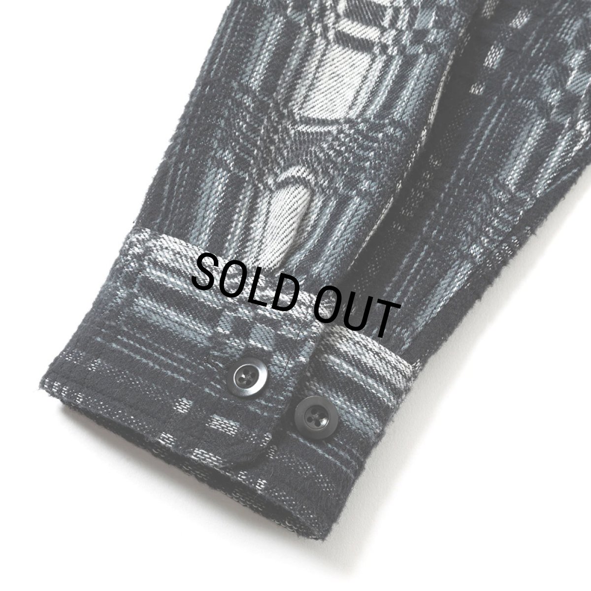 画像6: CALEE/O/S DOBBY CHECK BAND COLLAR SH（BLACK/WHITE）［ドビーチェックバンドカラーシャツ-23秋冬］ (6)