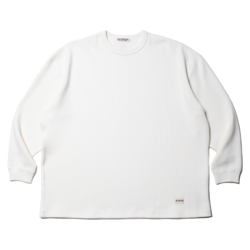 画像1: COOTIE PRODUCTIONS/Heavy Oz Honeycomb L/S Tee（Off White）［ヘビーオンスハニカムサーマル-23秋冬］