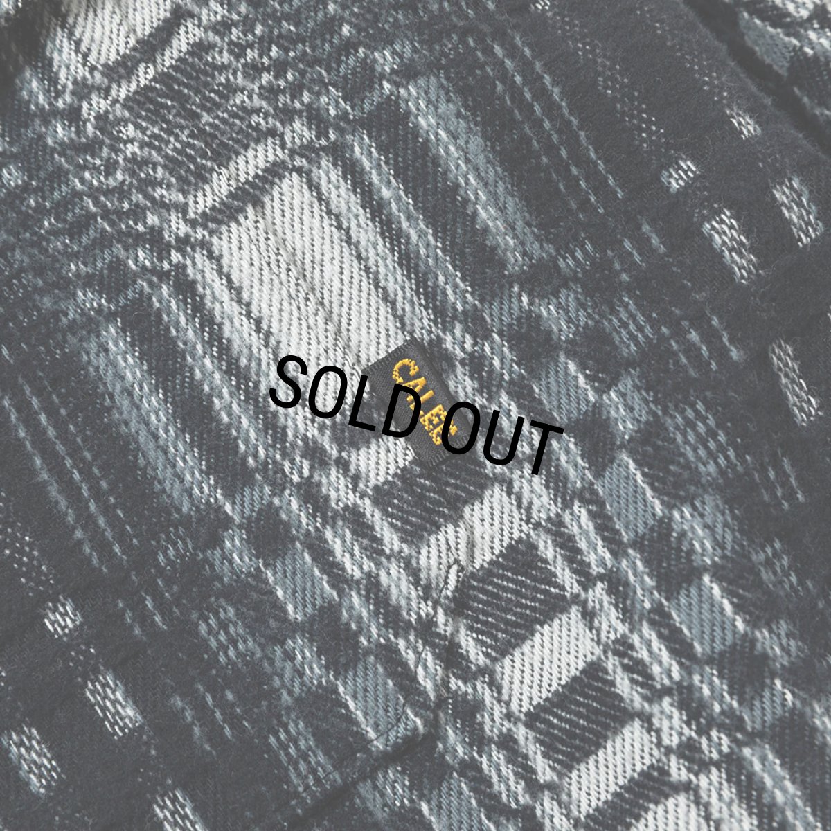 画像5: CALEE/O/S DOBBY CHECK BAND COLLAR SH（BLACK/WHITE）［ドビーチェックバンドカラーシャツ-23秋冬］ (5)