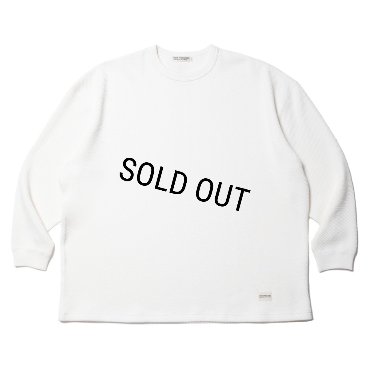 画像1: COOTIE PRODUCTIONS/Heavy Oz Honeycomb L/S Tee（Off White）［ヘビーオンスハニカムサーマル-23秋冬］ (1)