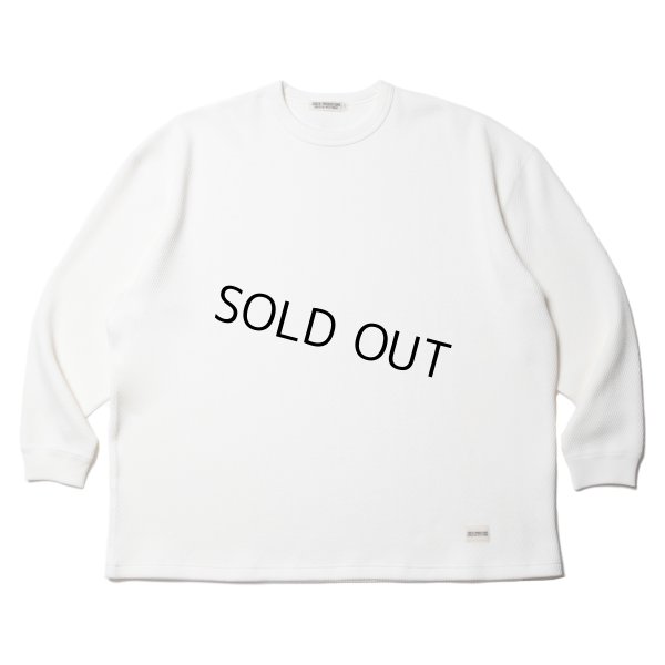 画像1: COOTIE PRODUCTIONS/Heavy Oz Honeycomb L/S Tee（Off White）［ヘビーオンスハニカムサーマル-23秋冬］