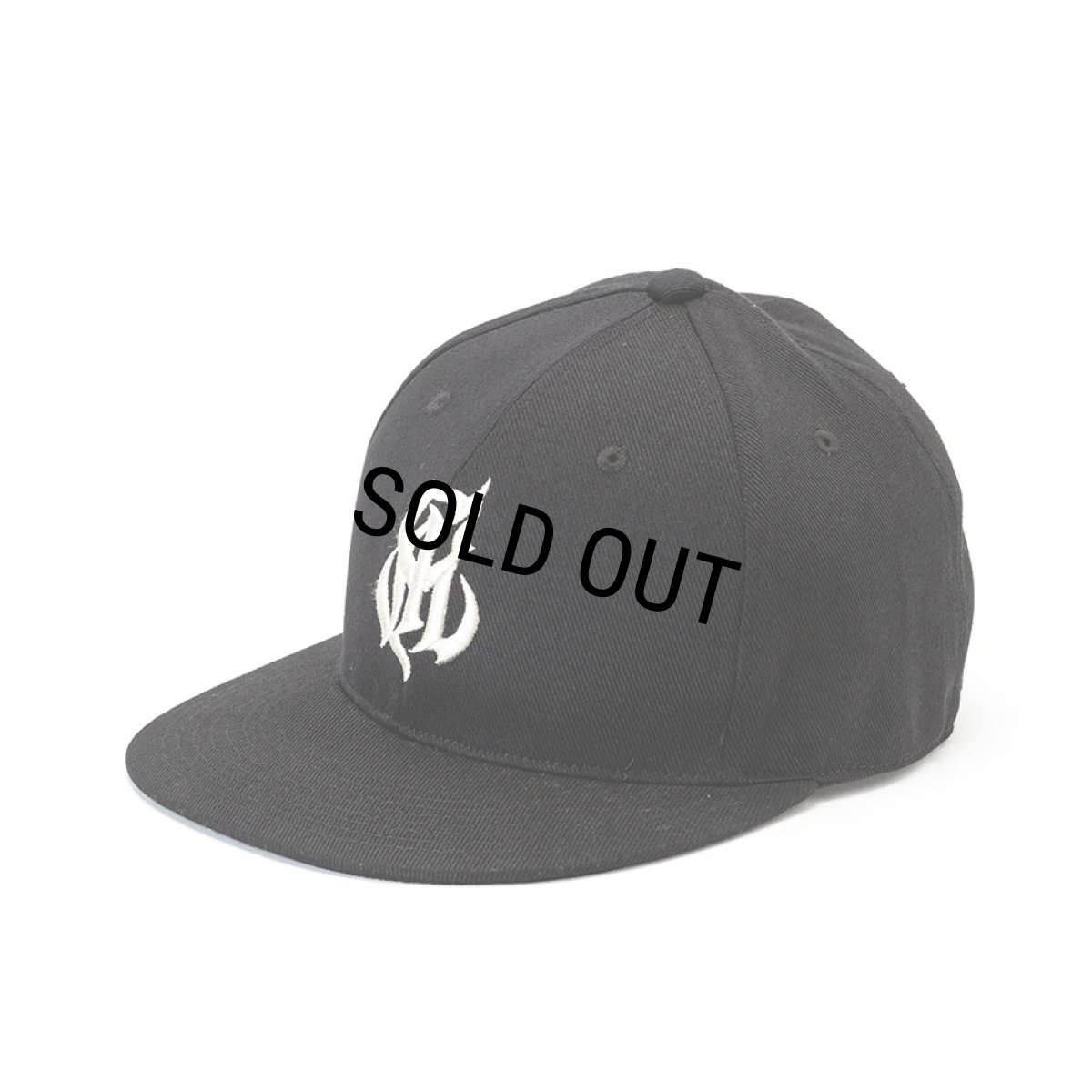 画像1: CALEE/CAL NT LOGO TWILL BASEBALL CAP（BLACK/WHITE）［B.Bキャップ-23秋冬］ (1)