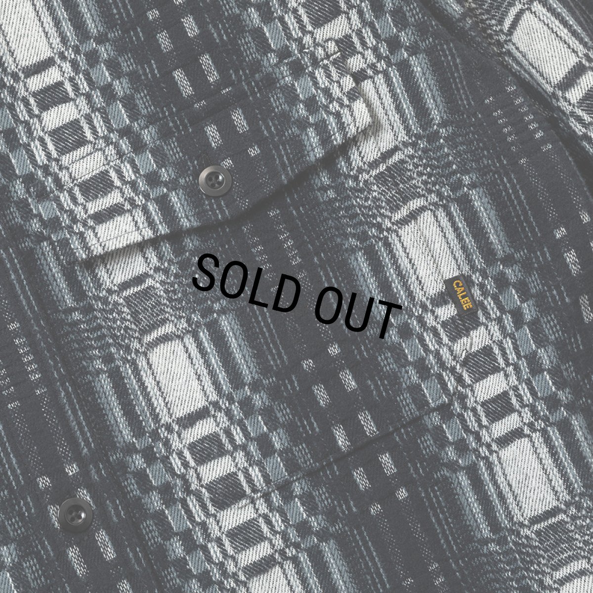 画像4: CALEE/O/S DOBBY CHECK BAND COLLAR SH（BLACK/WHITE）［ドビーチェックバンドカラーシャツ-23秋冬］ (4)