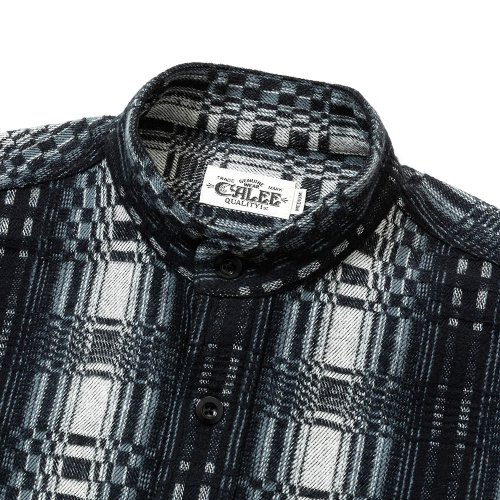 他の写真3: CALEE/O/S DOBBY CHECK BAND COLLAR SH（BLACK/WHITE）［ドビーチェックバンドカラーシャツ-23秋冬］