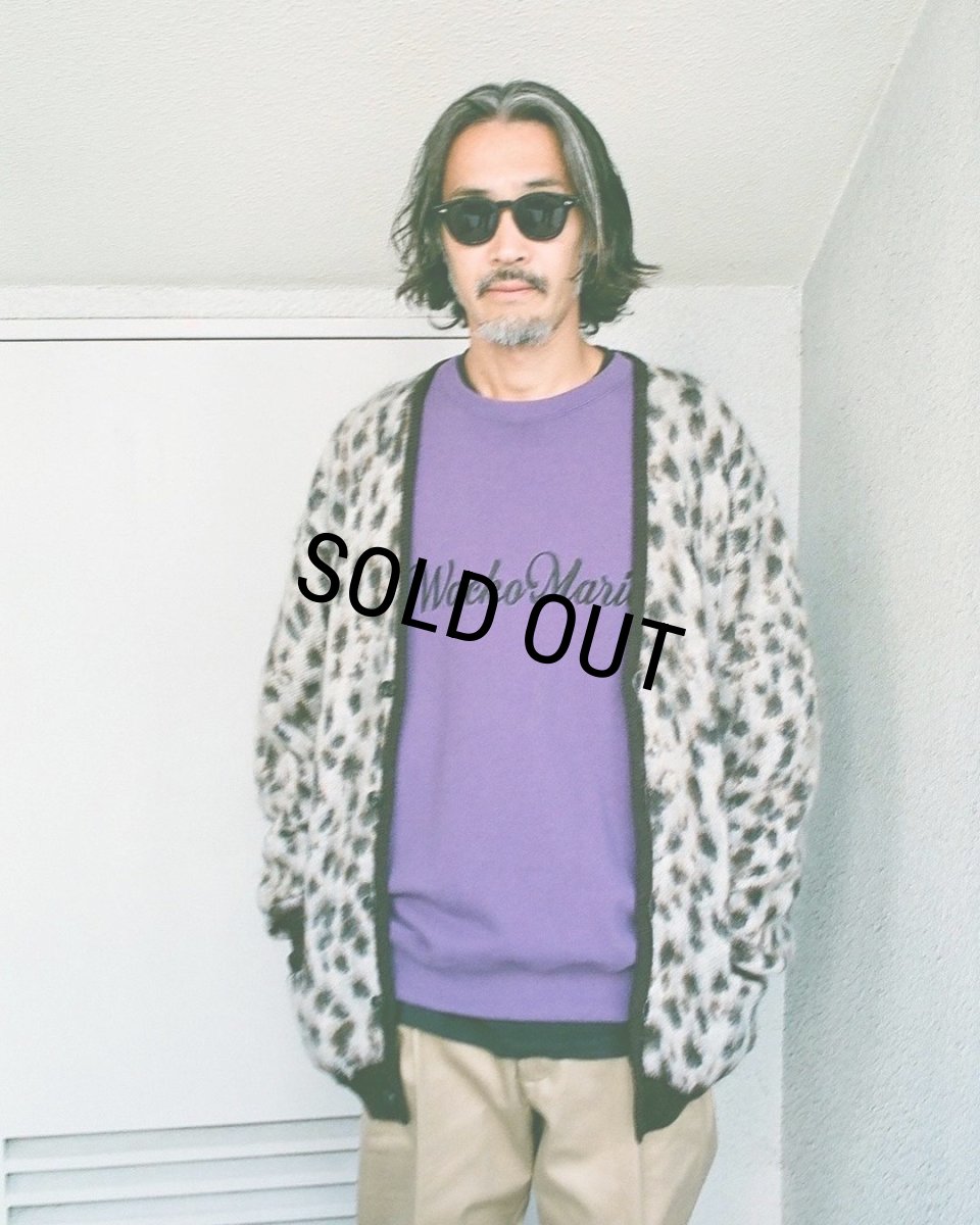 画像2: WACKO MARIA/HEAVY WEIGHT CREW NECK SWEAT SHIRT（PURPLE）［クルーネックスウェット-23秋冬］ (2)