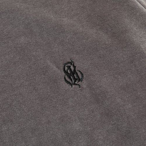 他の写真3: CALEE/EMBROIDERY VELOUR CREW NECK SW（CHARCOAL）［ベロアクルーネック-23秋冬］