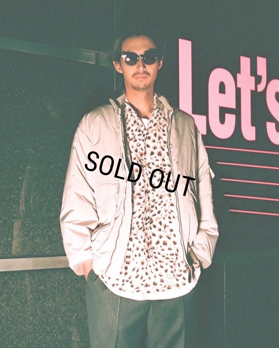 画像3: WACKO MARIA/LEOPARD OPEN COLLAR SHIRT（WHITE）［レオパードオープンカラーシャツ-23秋冬］ (3)