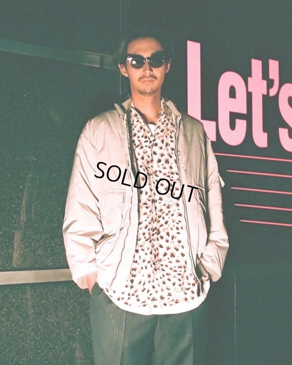 画像3: WACKO MARIA/LEOPARD OPEN COLLAR SHIRT（WHITE）［レオパードオープンカラーシャツ-23秋冬］