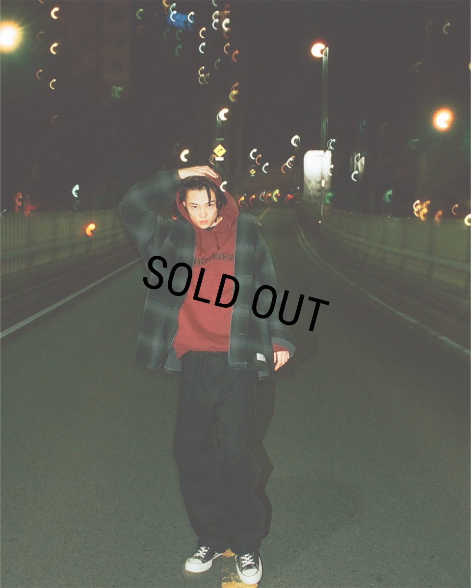 画像2: WACKO MARIA/MIDDLE WEIGHT PULL OVER HOODED SWEAT SHIRT（BURGUNDY）［プルオーバーパーカー-23秋冬］ (2)