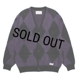 WACKO MARIA/DIAMOND MOHAIR KNIT CARDIGAN（PURPLE