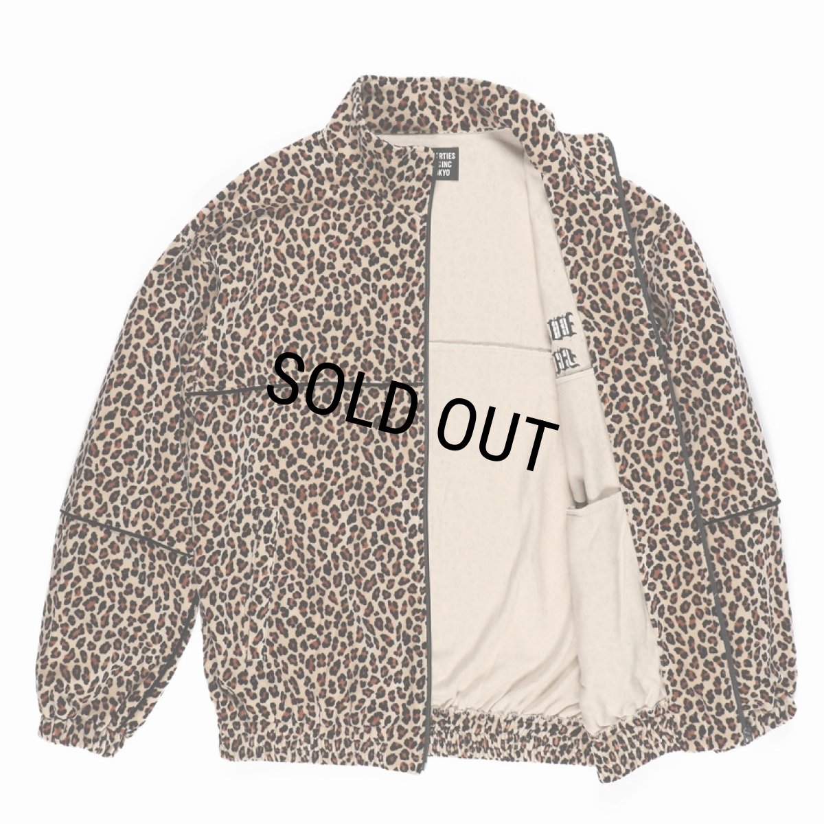 画像2: WACKO MARIA/LEOPARD VELVET TRACK JACKET（BEIGE）［レオパードベルベットトラックJKT-23秋冬］ (2)
